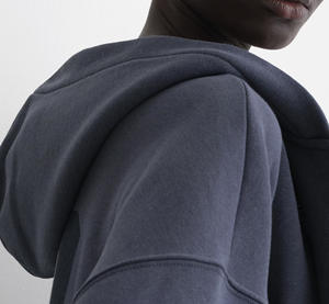 Sudadera con capucha vintage para hombre, con cremallera, de felpa francesa gruesa, lisa, oversize, personalizable, estilo streetwear unisex - Product Image 2