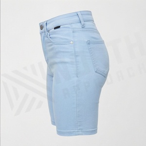 Shorts en jean pour femme, coton, séchage rapide, respirant, couleur personnalisée, taille haute, streetwear, mode été, décontracté - Product Image 3