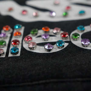 Survêtements d'hiver respirants personnalisés avec strass, ensembles de survêtements unisexes, 480 GSM, 100% coton, sweat-shirt et pantalon de survêtement lourds - Product Image 3