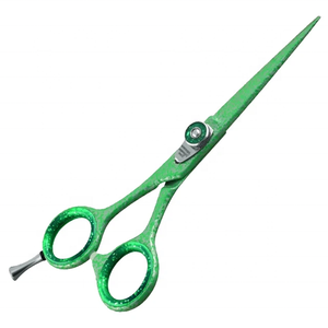 Tijeras Profesionales de Peluquería con Recubrimiento de Polvo Morado, Herramienta de Belleza con Tornillo de Tensión Ajustable y Dedales de Acero Tegra Removibles - Product Image 2