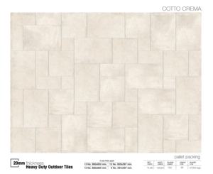 Baldosas de Porcelana Esmaltada para Exteriores de Grado Comercial, 2 cm de Grosor, 600x600 600x900 mm, Resistentes, Modernas, Color Crema - Product Image 5