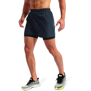 Ropa Deportiva para Hombre, Pantalones Cortos Deportivos 2 en 1 de Malla Transpirable, de Secado Rápido e Impermeables, Casuales, Talla Grande, con Bolsillos, Ajuste Masculino - Product Image 3