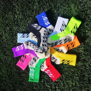 Custom Anti-Slip <b>Grip</b> Football <b>Socks</b> Knitted Cotton Crew Body and Cuff Logo Autumn Sports Footless <b>Socks</b> for Soccer - Product Image 1