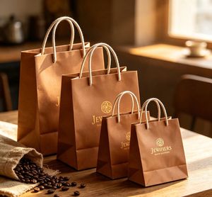 Sacs shopping en papier de luxe entièrement personnalisables avec logo pour les marques de détail, boutiques OEM/ODM, vente en gros - Product Image 1