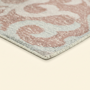 Tapis géométrique moderne DECORDEC en laine damassée ivoire taupe, tufté à la main, antidérapant, écologique, pour salon, chambre, hôtel - Product Image 5