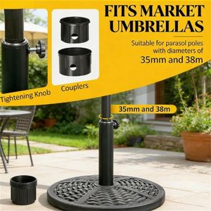 Base Nera per Ombrellone da Giardino - Solo Base, Senza Ombrello - Product Image 2