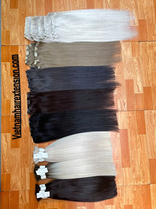 Extensiones de Cabello Virgen Remy Vietnamita de Alta Calidad, Lisas, con Clip, 100g, 8"-40" - Product Image 1