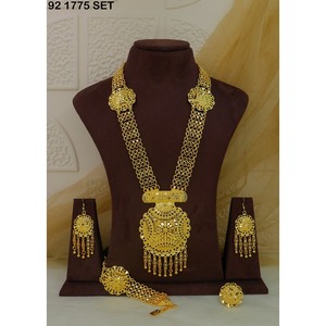 Luxury Arabic <b>gold</b> plated necklace <b>set</b> for women Tunisian Jewelry Libya Tunisia Algeria Arabic Jewelry Artificial <b>Jewellery</b> <b>set</b> - Product Image 6