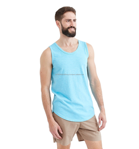 Débardeur de sport pour homme en coton et élasthanne de qualité, sans manches, respirant, avec logo personnalisé, OEM - Product Image 2