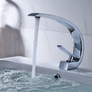 Rubinetto Moderno Monocomando Cromato per Bagno, Miscelatore Monoforo per Lavabo - Product Image 3