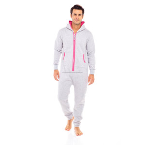 Combinaison unisexe de luxe décontractée en polaire pour homme, pyjama sans pieds à capuche, grande taille, combinaison adulte, chaude et respirante pour l'hiver - Product Image 5