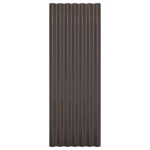 Ensemble de 12 panneaux de toiture en acier galvanisé ondulé 39,4''x14,2'' couleur marron - Product Image 4