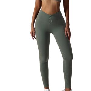 Custom OEM ODM Women High Waist Elastic Waist Yoga <b>Leggings</b> Mesh Solid Peach Hip Fitness Gym Wholesale Activewear - Product Image 1