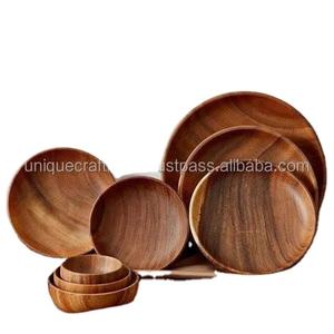 Petits plats de service en bois | Mini assiettes et plateaux écologiques | Durable, élégant et parfait pour les apéritifs, les collations et les desserts - Product Image 2