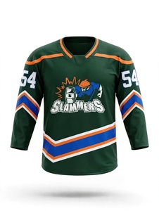 Maillot de hockey sur glace vert foncé personnalisé par sublimation, haute qualité, respirant, vêtements de hockey sur glace personnalisés pour équipe, impression par sublimation intégrale - Product Image 1
