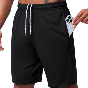 Shorts de sport décontractés personnalisés style High Street 2026, séchage rapide, respirants, en toile, taille élastique, motif uni, prix abordable - Product Image 3