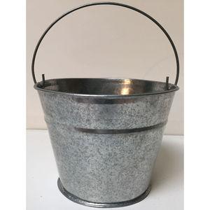 Cubo de latón pulido antiguo con asa de hierro, decoración vintage para el hogar, olla tipo caldero para chimenea o maceta. - Product Image 3