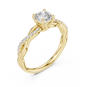 Anillo de Compromiso Clásico con Certificado IGI, CVD HPHT, Oro Sólido de 10k, 14k, 18k, Forma de Cojín, Diamante Cultivado en Laboratorio E VS1 para Mujer - Product Image 1