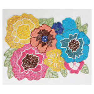 Napperons perlés les plus magnifiques, design floral, napperons brodés, perles de qualité supérieure, napperons décoratifs pour la salle à manger, tapis perlés - Product Image 1