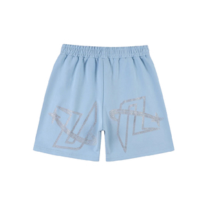Shorts d'été personnalisés de qualité supérieure, shorts en molleton personnalisés pour hommes, streetwear, shorts à crânes en strass, Fortleo - Product Image 4