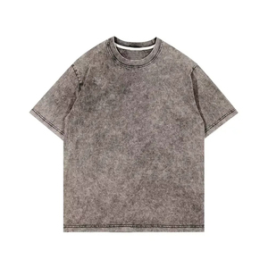 New Fashion 100% Cotton Acid <b>Wash</b> T-Shirt For Men Loose Fit Printed New Different Colors Best Factory Supplier T Shirt For Men - Product Image 2