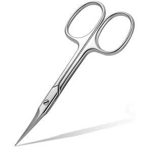 Ciseaux de manucure Morje en acier inoxydable chirurgical pour droitiers, lame droite et aiguisée, manche durable, outil de soin des ongles pour le nail art - Product Image 1