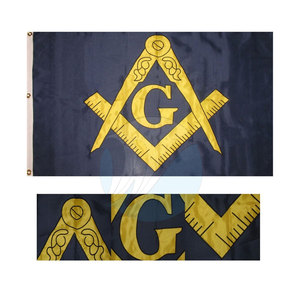 Bandera Masónica Premium de Alta Calidad, Ligera, de Poliéster, con Diseño Nuevo, Escuadra y Compás, Venta al Por Mayor - Product Image 5