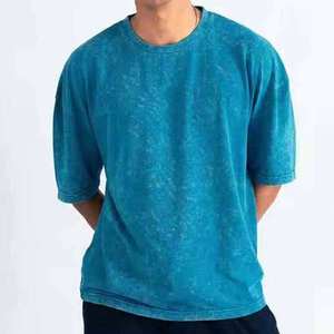 Camiseta de hombre de corte holgado, 100% algodón, ecológica, transpirable, 220g, con estampado digital de logotipo personalizado, lavado ácido, estilo urbano y deportivo. - Product Image 6