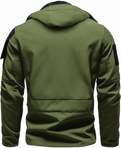 Men’s Stealth Black All-Weather <b>Shell</b> – Precision Engineered Softshell with Integrated Storm <b>Hood</b> Softshell <b>Jacket</b> - Product Image 4
