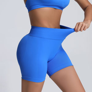 Pantalones cortos de yoga de secado rápido para mujer, pantalones cortos deportivos con diseño de cordón y bolsillo con cremallera, pantalones cortos de yoga para gimnasio y Fitness, pantalones cortos de gimnasio para mujer - Product Image 3