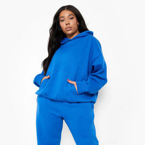 High Quality 100% Cotton Printed Winter Plain Oversized Two Piece Lightweight Customized Women Tracksuit with digital printing - Product Image 2