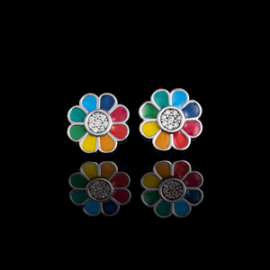 ต่างหูเงินแท้ประดับมอสซาไนต์ขายส่ง - Product Image 1