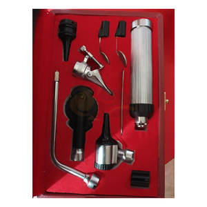 Ensemble d'otoscope et d'ophtalmoscope portables en acier inoxydable à fibre optique pour diagnostic médical vétérinaire, normes allemandes de haute qualité - Product Image 2