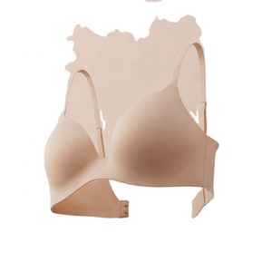 custom French Style Women's Anti-Sagging Push Up Bra High <b>Large</b> Breathable Solid Waist Soft Steel <b>Ring</b> Lace Padded Underwear - Product Image 3