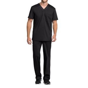 New Style Woven Cotton Blends Hospital <b>Scrubs</b> <b>Sets</b> for Men - Product Image 3