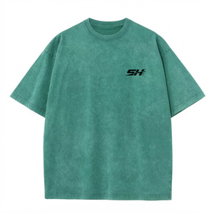 T-shirts 100 % coton pour hommes, délavés à l'acide, confortables, nouveau design, séchage rapide, t-shirts délavés à l'acide, nouveau design, t-shirt uni pour hommes - Product Image 1