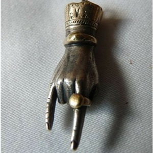 Timbre de puerta dorado con corona y anillo, adorno decorativo vintage figurativo para entrada - Product Image 3