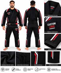 Kimono de Jiu-Jitsu Brésilien Premium 100% Coton Extensible pour la Compétition, Vente en Gros par le Fabricant avec Broderie de Logo Personnalisé - Product Image 6