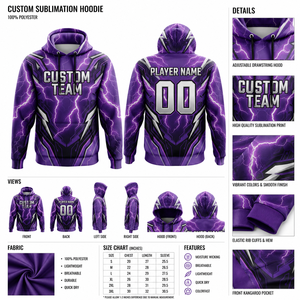 Personalized Full Print Sports Hoodie Premium Polyester Sublimation 6XL Unisex Winter Regular <b>Fit</b> for Teams - Product Image 5
