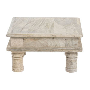 Antique Luxury <b>Decorative</b> Wooden Table Stand Square Riser for DIning Room Mango Wood Table Riser with Legs Home and <b>Office</b> <b>Decor</b> - Product Image 6