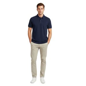 Chemises polo pour hommes, manches courtes, en coton, col boutonné, coupe confortable, décontractées, pour le quotidien, le bureau, l'extérieur et les voyages, modernes - Product Image 1