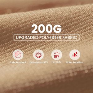 Sombrilla de Patio de Poliéster de 32 LED con Iluminación Solar de 10 pies, Tela Resistente a los Rayos UV con Ajuste de Inclinación - Product Image 6