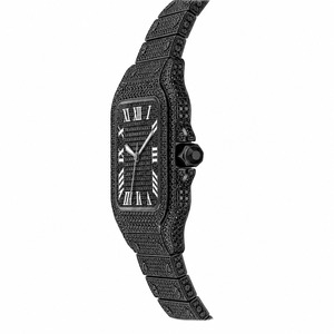 Luxury Rectangle Rhinestone <b>Watch</b> Stainless Steel Band Analog Quartz Women's Timepiece - Product Image 2