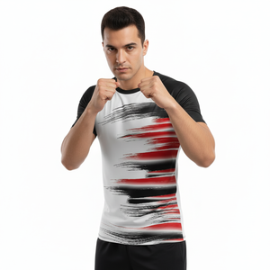 Custom Men's Moisture Wicking Rash Guard OEM ODM Private Label <b>Athletic</b> Shirt Manufacturer - Product Image 4