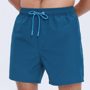 <b>Men</b> Solid Color Quick Dry Board <b>Shorts</b> Drawstring Waist Casual Swimwear <b>Short</b> Length Mid Rise 100% Polyester <b>Woven</b> Fabric - Product Image 1