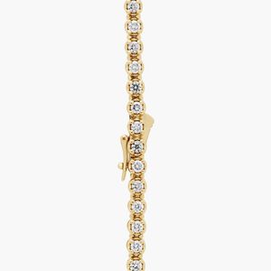 Collier tennis éternité en diamant de laboratoire certifié IGI 7 carats (7CTW) en or blanc 14K serti clos, bijou de luxe pour mariage et cadeau de fête - Product Image 2