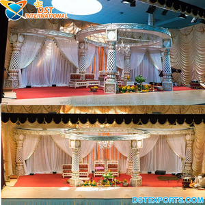 Boda india de lujo Palacio blanco Mandap Estilo vintage Maharani Mandap para bodas Estética Boda Decoración Mandap EE. UU. - Product Image 4