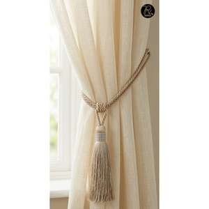 Luxury Tassel Curtain Tieback Polyester Rope Curtain Holdback Decorative <b>Tie</b> <b>Back</b> for Drapes Window Accessories Elegant Decor - Product Image 5