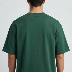 Camiseta Gráfica Verde para Hombre, Cuello Redondo, Manga Corta, Estilo Casual Urbano, Algodón, Moda - Product Image 2