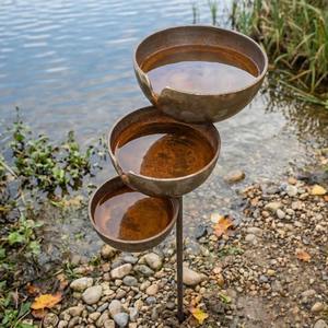 Base de suelo con 3 soportes para cadena de lluvia, para usar en esquinas de jardín y crear una obra de arte con agua de lluvia que fluye, venta al por mayor desde India - Product Image 2
